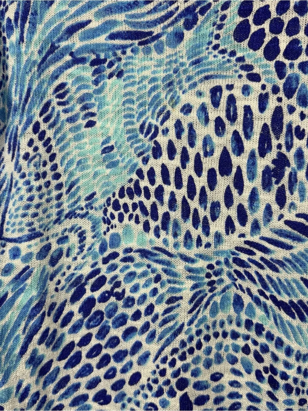 Lilly Pulitzer Ramona Sweater Blue Tang Gang Fish Fringe Tropical Coastal Medium
